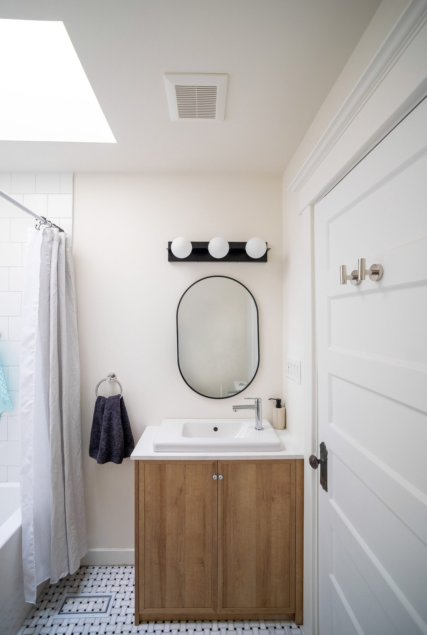 Bathroom skylight, High Park renovation, Toronto