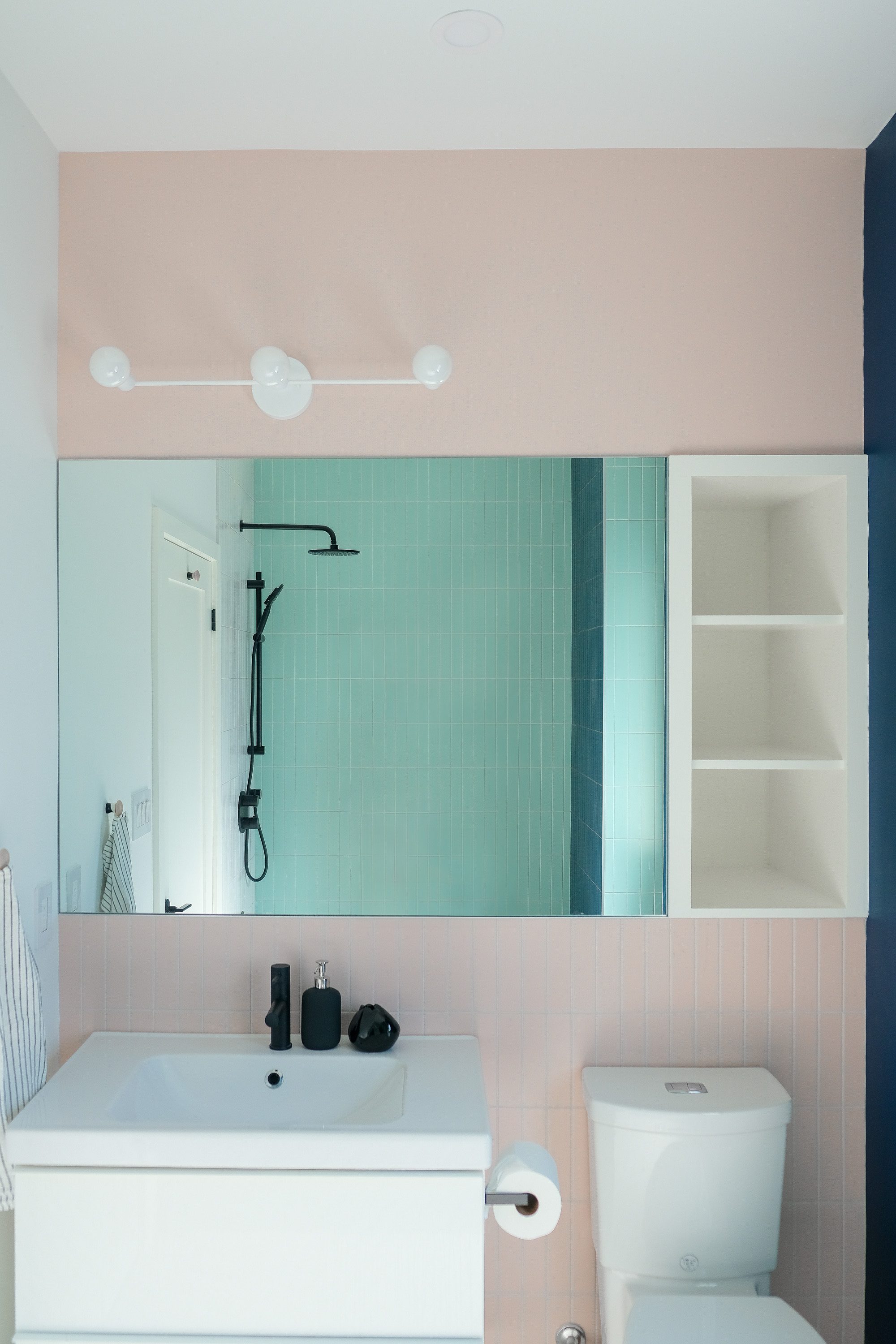 Bathroom tile work at Junction House, Toronto